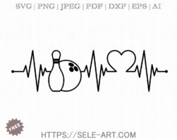Free Heartbeat Bowling SVG
