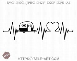 Free Heartbeat Camping SVG