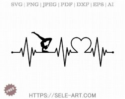 Free Heartbeat Gymnastics SVG