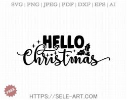 Free Hello Christmas SVG