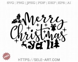 Free Merry Christmas Ya'll SVG