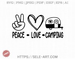 Free Peace Love Camping SVG