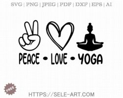 Free Peace Love Yoga SVG