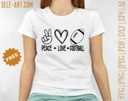 ,Peace love football, Peace Hand svg