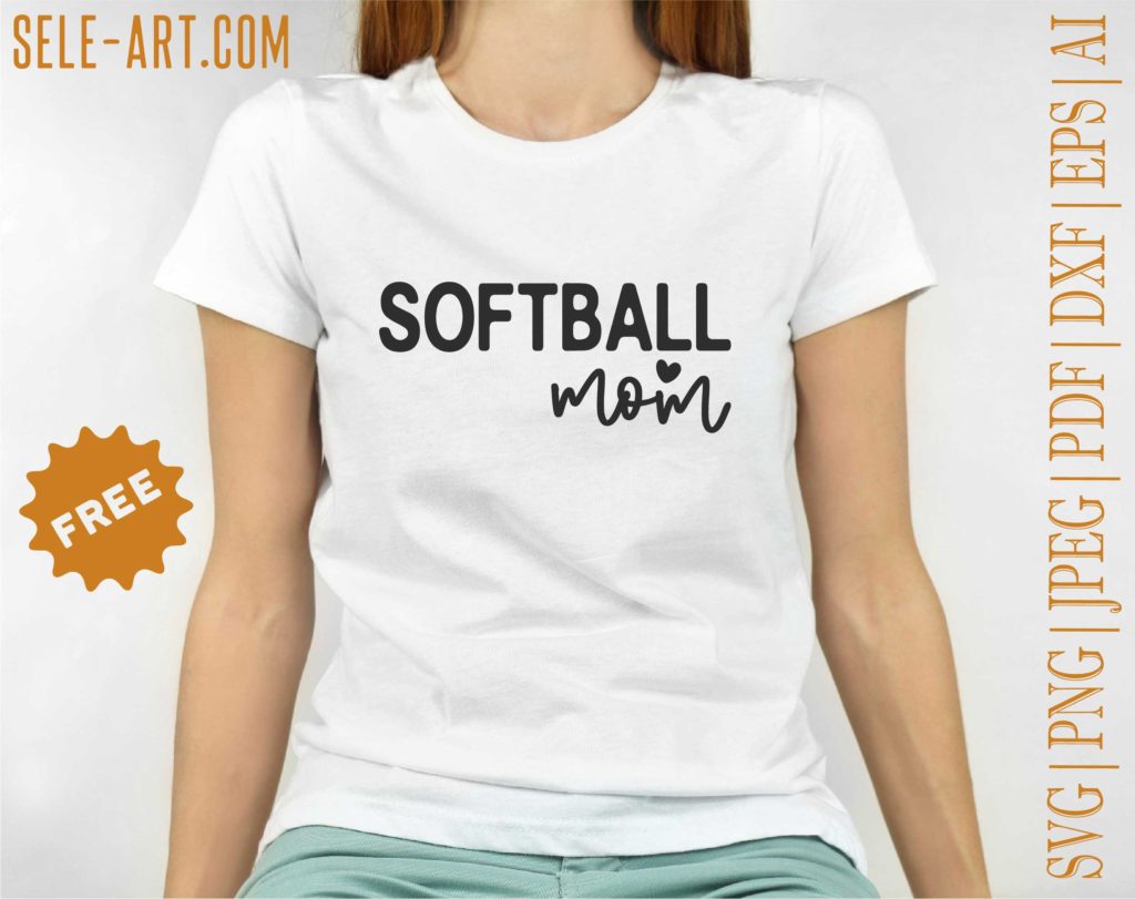 Free Softball Mom SVG - Free Svg with SeleART