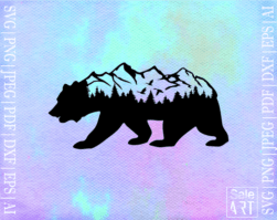 Free Bear Mountains SVG