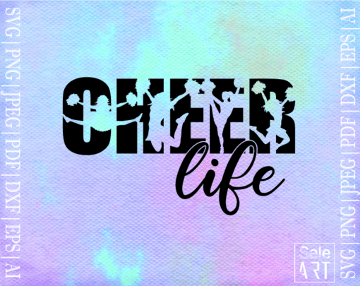 Free Cheer Life Svg