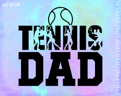 Free Tennis Dad SVG