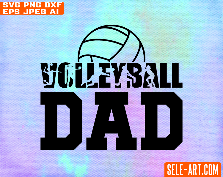 Volleyball DAD SVG