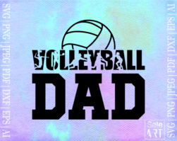 Free Volleyball DAD SVG