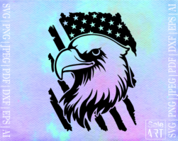 Free American Flag Eagle SVG File