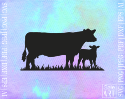 Free Cow and Calf SVG