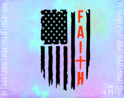 Faith USA Flag SVG
