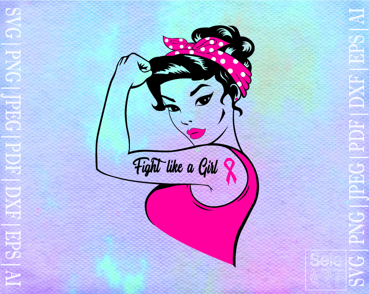 Free Fight Like A Girl Pink Svg Free Svg With Seleart 