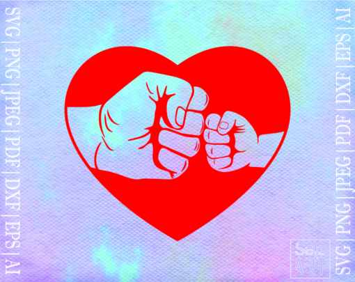 Free Fist Bump Heart Svg