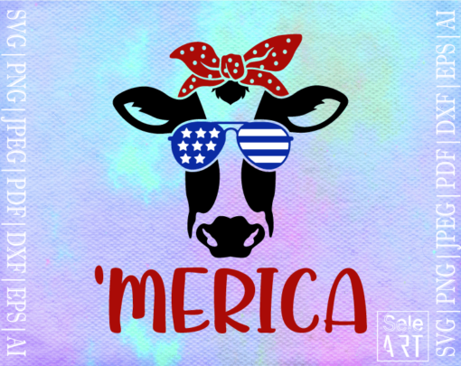 Free Heifer Cow USA SVG