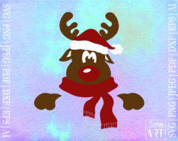 Free Reindeer Christmas SVG