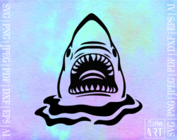 Free Shark Face SVG