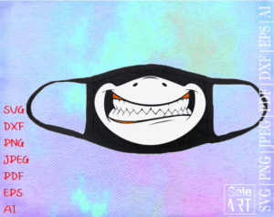 Free Shark Face Mask SVG - Free Svg with SeleART
