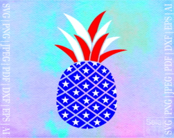 Free 4th of July Pineapple SVG
