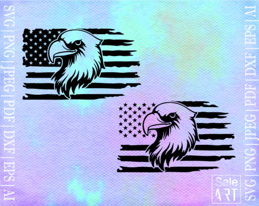 American Flag Eagle Svg