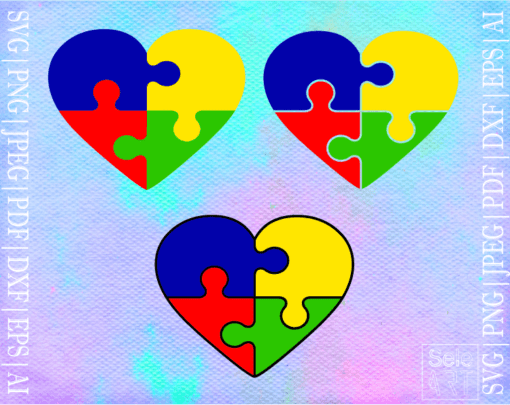 Free Autism Heart SVG