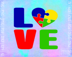 Free Autism LOVE SVG