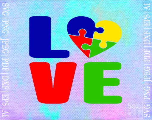 Free Autism LOVE SVG