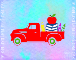 Free Back To School Truck SVG