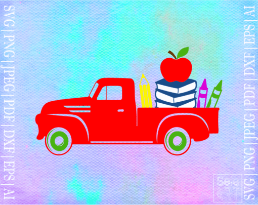 Free Back To School Truck SVG