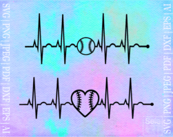 Free Baseball EKG SVG