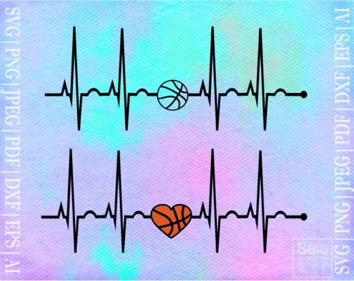 Free Basketball EKG SVG