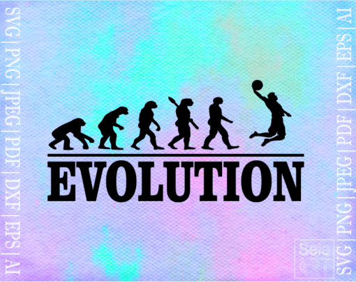 Free Basketball evolution SVG