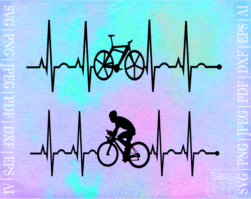 Free Bicycle EKG SVG