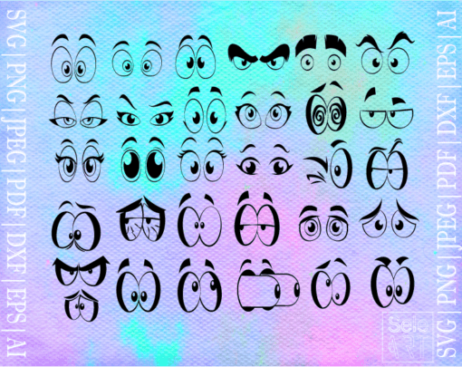 Free Cartoon eyes SVG