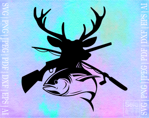 FREE Deer and Fish SVG