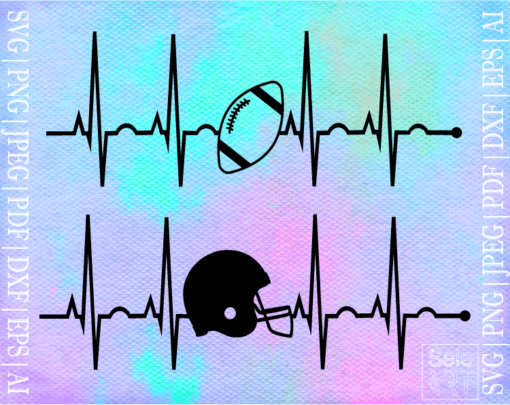 FREE Football EKG SVG