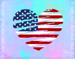 FREE Heart Flag SVG
