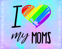 FREE I love moms SVG