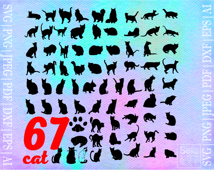 Free cat SVG - Free Svg with SeleART