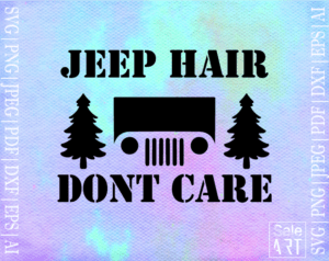 FREE Jeep Hair Dont Care SVG - Free Svg with SeleART