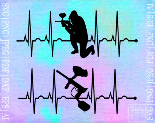 FREE Paintball EKG SVG