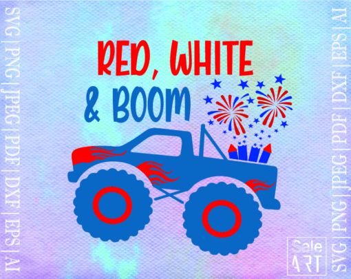 FREE Red White and Boom SVG