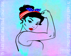 FREE Rosie the Riveter flag SVG