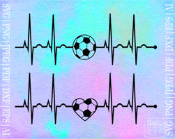 FREE Soccer EKG SVG
