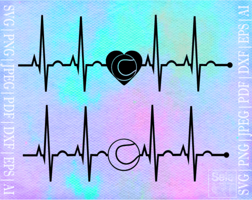 FREE Tennis EKG SVG