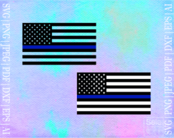 FREE Thin blue Line Flag SVG
