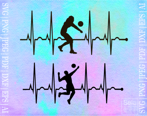 FREE Volleyball EKG2 SVG