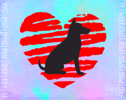 FREE love heart dog SVG