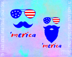 FREE moustaches merica SVG
